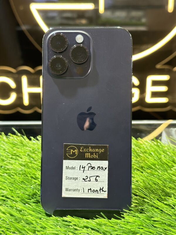 iPhone 14 Pro Max in Purple, Black, and White